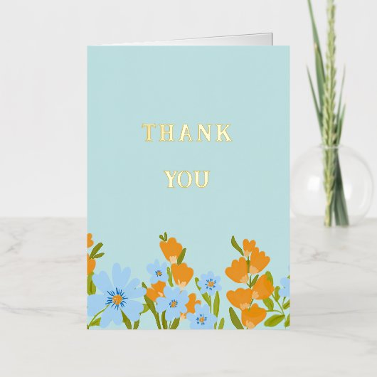 Hartelijk dank folie wenskaart (Voorkant)