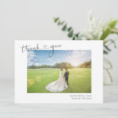 Hartelijk dank Foto persoonlijke bruiloft Feestdagenkaart (Staand voorkant)