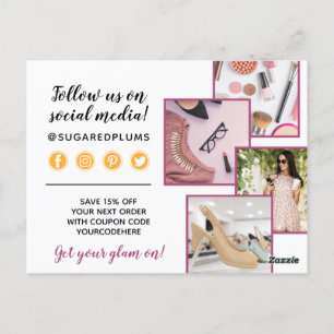 Hartelijk dank, foto Plum Paars & Gold Paint Strok Briefkaart