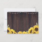 Hartelijk dank. Foto Rustic Sunflower Jar Lights Kaart (Achterkant)