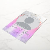 Hartelijk dank, foto van Silver Holographic Glitte Folie Feestdagenkaart (Gedraaid)