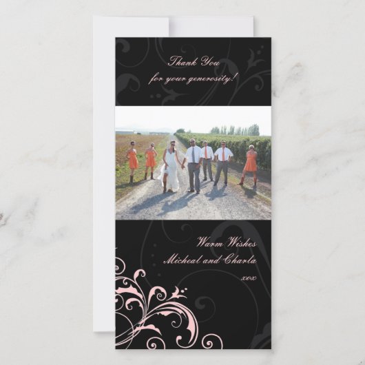 Hartelijk dank, fotokaart (4x8) bedankkaart (Voorkant)