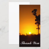 Hartelijk dank, fotokaart - zonsondergang bedankkaart (Voorkant / Achterkant)
