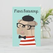 Hartelijk dank, Frans - Frenchie Bulldog Merci Bedankkaart (Staand voorkant)