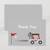 Hartelijk dank, Fun Golf Golfing Cartoon Bedankkaart (Voorkant / Achterkant)