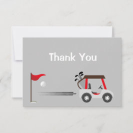 Hartelijk dank, Fun Golf Golfing Cartoon Bedankkaart