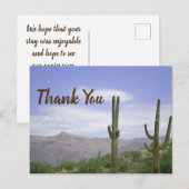 Hartelijk dank, gastvrouw foto Saguaro Cactus Briefkaart (Voorkant / Achterkant)