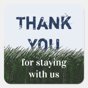 Hartelijk dank, geachte collega Guest Green Grass  Vierkante Sticker