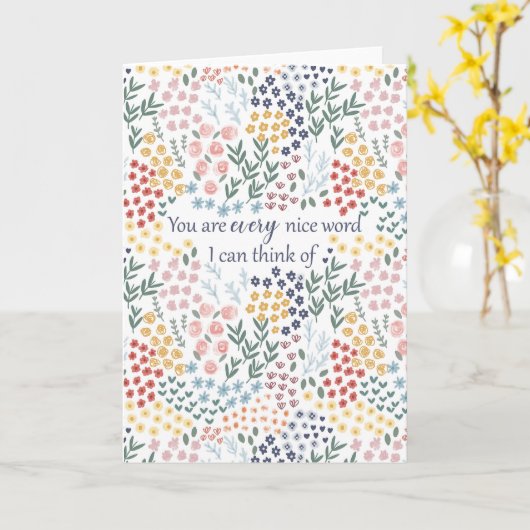 Hartelijk dank geschenk bloemige vriendschap kaart (Gele Bloem)