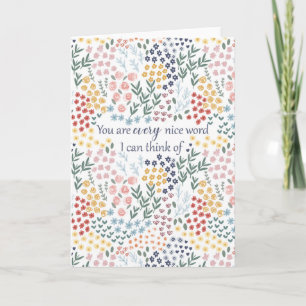 Hartelijk Dank Geschenk Bloemige Vriendschap Kaart