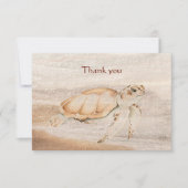 Hartelijk dank, Geweldige Fun Turtle Animal Bedankkaart (Voorkant)