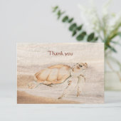 Hartelijk dank, Geweldige Fun Turtle Animal Bedankkaart (Staand voorkant)
