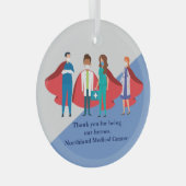 Hartelijk dank, gezondheidswerkers Hero Doctor Nur Glas Ornament (Voorkant Rechts)