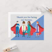 Hartelijk dank, gezondheidswerkers Hero Doctor Nur Kaart (Voorkant / Achterkant in situ)
