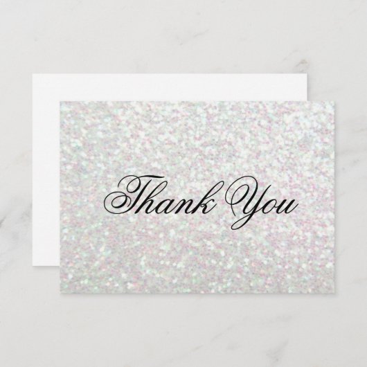 Hartelijk dank - Glit Fab - Iridescent Bedankkaart (Voorkant / Achterkant)