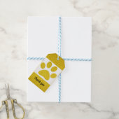Hartelijk dank, Glitter Paw Prints Cute Holiday Cadeaulabel (Met Touw)