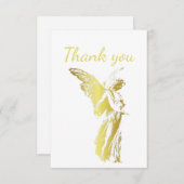 Hartelijk dank, Gold Angel Spiritueel Bedankkaart (Voorkant / Achterkant)