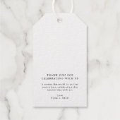 Hartelijk dank, Gold Foil Favor Gift Label (Achterkant)