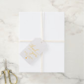Hartelijk dank, Gold Foil Favor Gift Label (Met Koord)