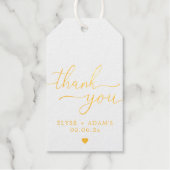 Hartelijk dank, Gold Foil Favor Gift Label (Voorkant)
