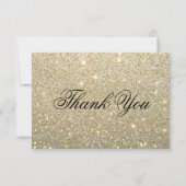 Hartelijk dank - Gold Glit Fab Bedankkaart (Voorkant)