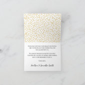 Hartelijk dank! Gold Glitter Stippen Bridal Wedden Bedankkaart (Binnen)
