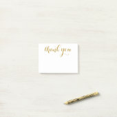 Hartelijk dank, Gold Script 4 x 3 Post-it® Notes (Op bureau)