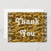 Hartelijk dank, Gold Silver Metallic Gratitude Briefkaart (Voorkant / Achterkant)