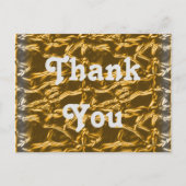 Hartelijk dank, Gold Silver Metallic Gratitude Briefkaart (Voorkant)