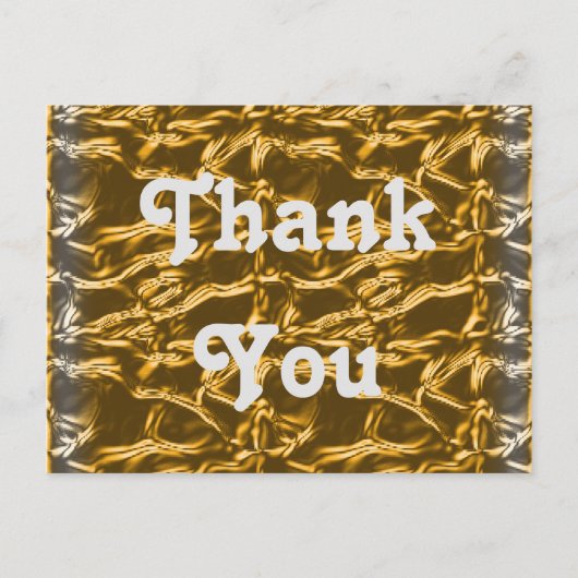Hartelijk dank, Gold Silver Metallic Gratitude Briefkaart (Voorkant)