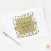 Hartelijk dank: Gold/White 70th Birthday Number Pa Vierkante Sticker (Envelop)