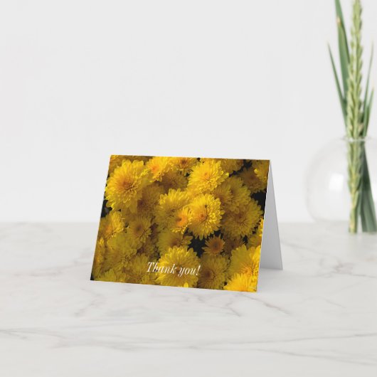 Hartelijk dank - Golden Mums Bedankkaart (Voorkant)