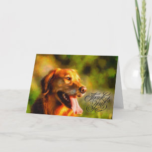 Hartelijk dank - Golden Retriever Dog Canine Bedankkaart