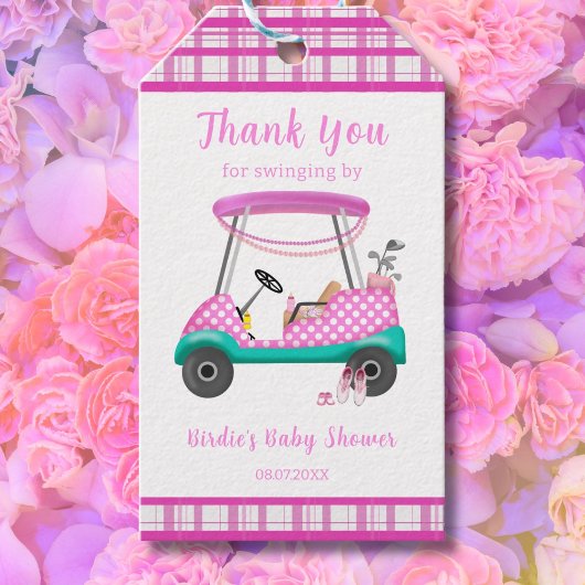 Hartelijk dank, Golf Cart Baby Supplies Baby showe Cadeaulabel