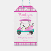 Hartelijk dank, Golf Cart Baby Supplies Baby showe Cadeaulabel (Voorkant)