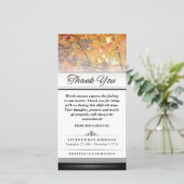 Hartelijk dank, gouden herfst laat woorden niet to bedankkaart (Staand voorkant)