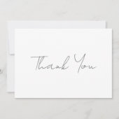 Hartelijk dank, grijs handgeschreven klassiek graf bedankkaart (Voorkant)