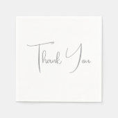 Hartelijk dank, grijs handgeschreven klassiek graf servet (Voorkant)