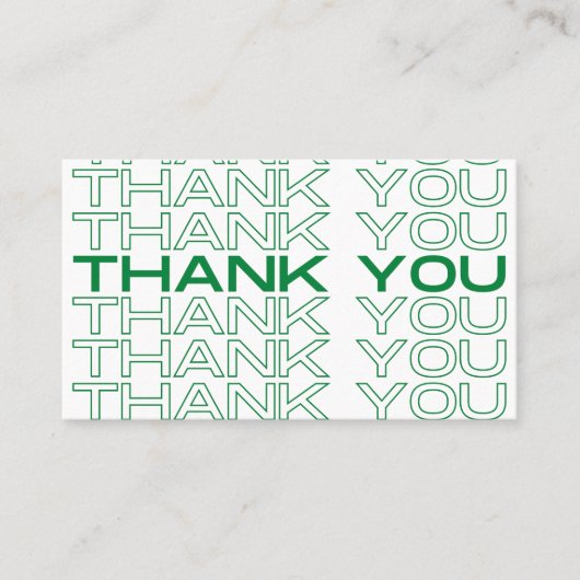 Hartelijk dank, groene krant Afdrukmedia invoegen Visitekaartje (Voorkant)