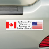 Hartelijk dank, groepen bumpersticker (Op auto)