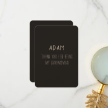 Hartelijk dank, Groomsman Card