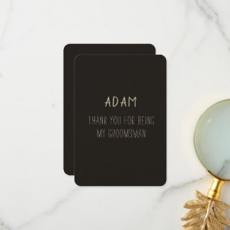 Hartelijk dank, Groomsman Card Bedankkaart
