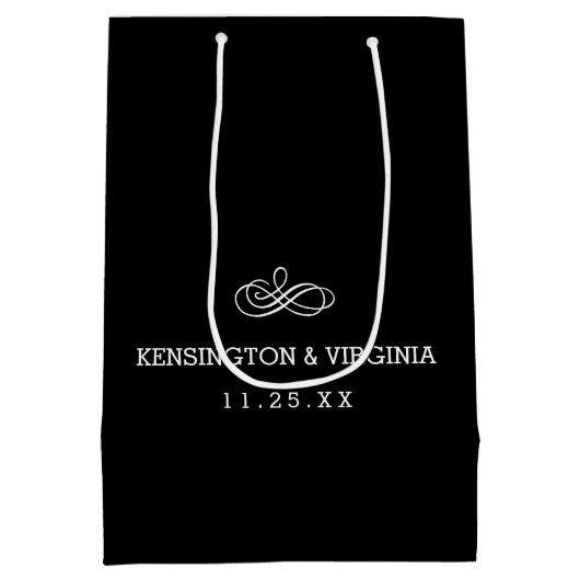 Hartelijk dank, Groomsman White Bow Stropdas Tuxed Medium Cadeauzakje (Achterkant)