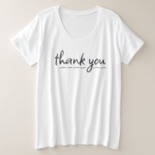 Hartelijk dank grote maat t-shirt