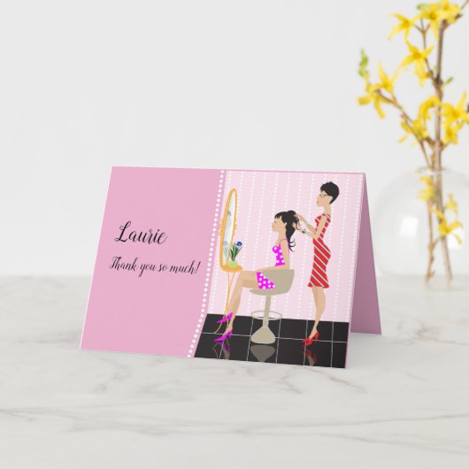 Hartelijk dank, hairdresser! kaart (Gele Bloem)