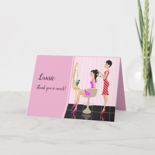 Hartelijk dank, hairdresser! kaart (Voorkant)