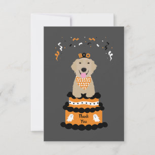 Hartelijk dank, Halloween Golden Retriever Spooky Bedankkaart