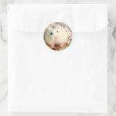 Hartelijk dank - Hammyville White Hamster Ronde Sticker (Tas)