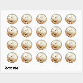 Hartelijk dank - Hammyville White Hamster Square S Ronde Sticker (Vel)