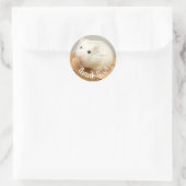 Hartelijk dank - Hammyville White Hamster Square S Ronde Sticker (Tas)